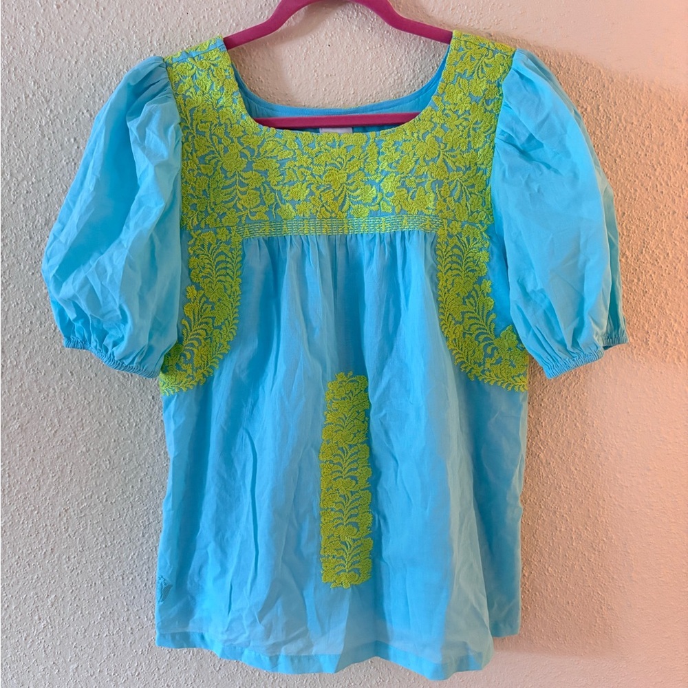 J. Marie Embroidered Mexican Women's Blouse Top S